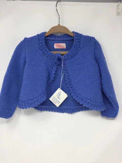 2 Y Blue Merino Wool Bolero