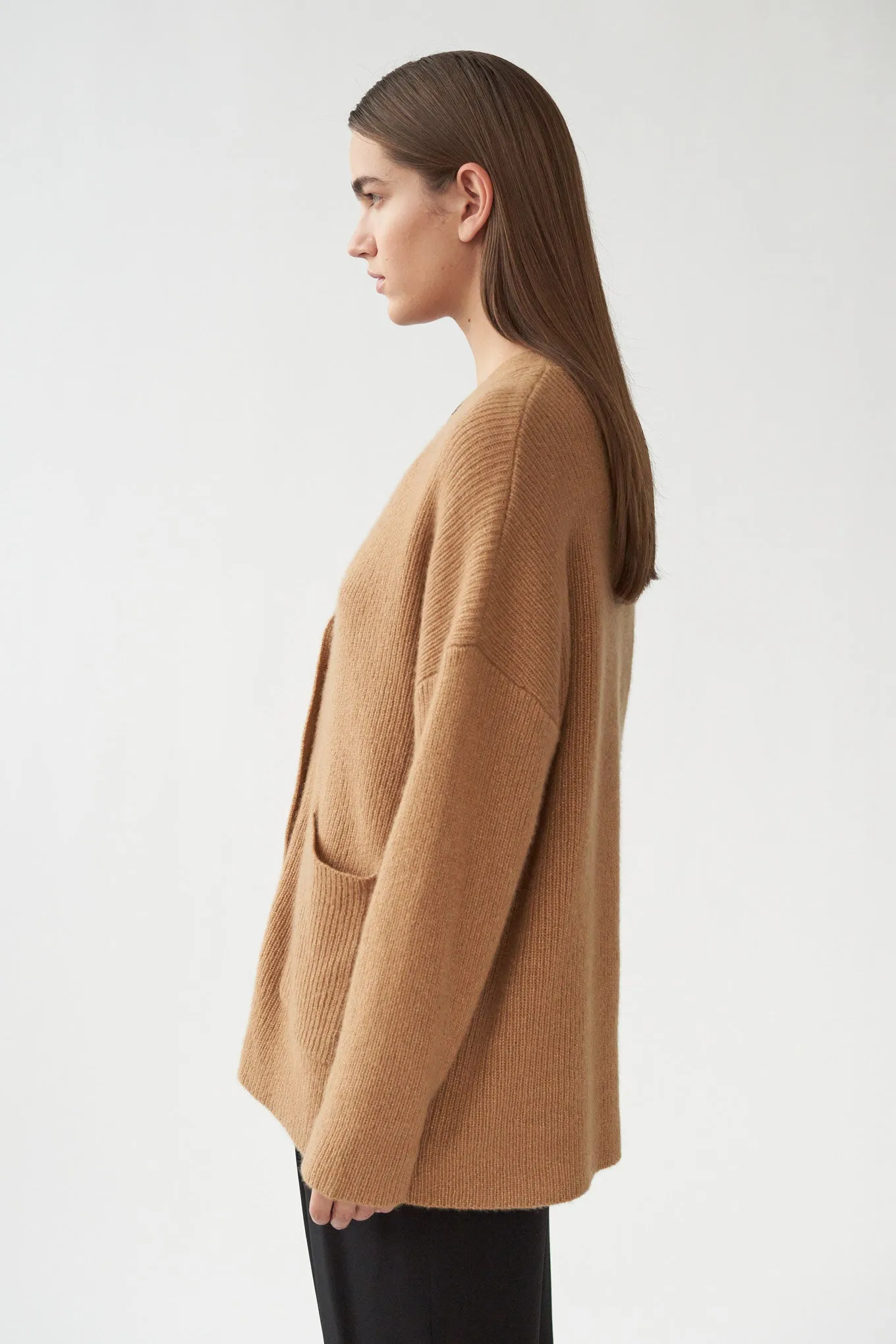 BEN CARDIGAN - CAMEL - SILK/CASHMERE