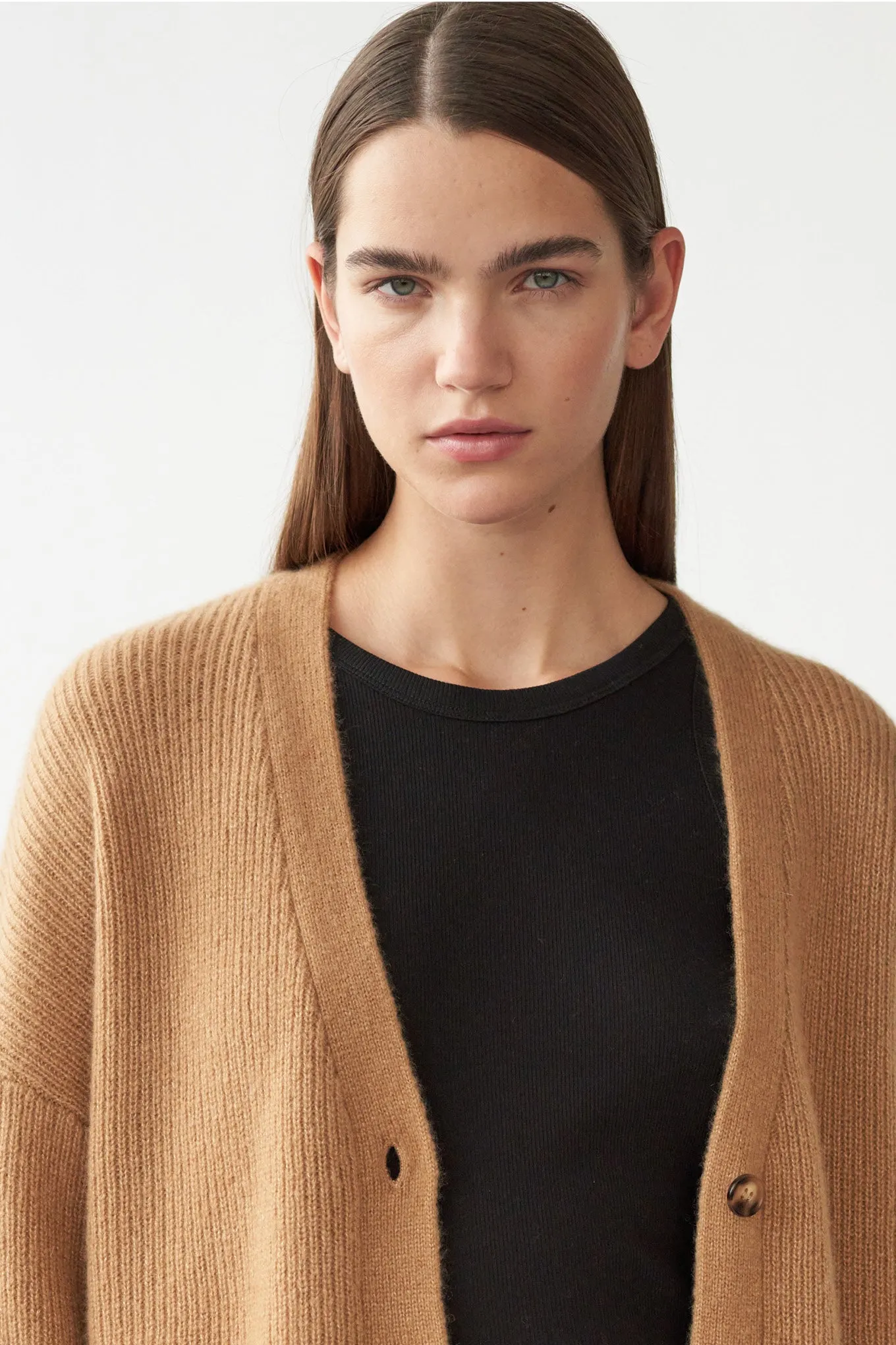 BEN CARDIGAN - CAMEL - SILK/CASHMERE