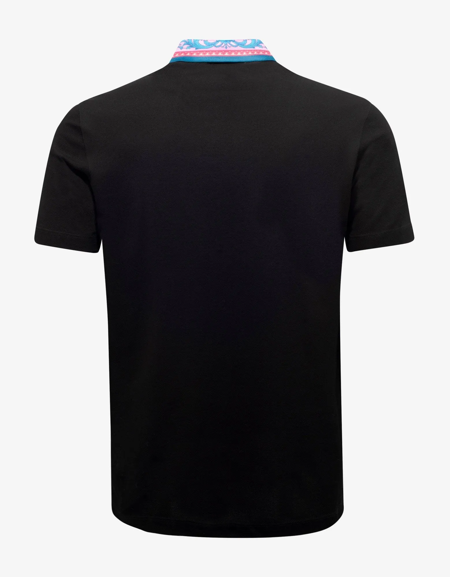 Black Barocco Collar Polo T-Shirt -