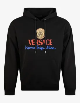 Black Home Signature Print Hoodie -