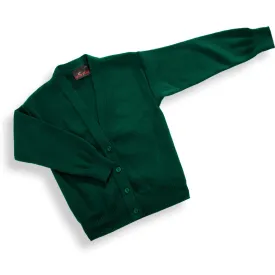 Bottle Green Cardigan (30% Wool)