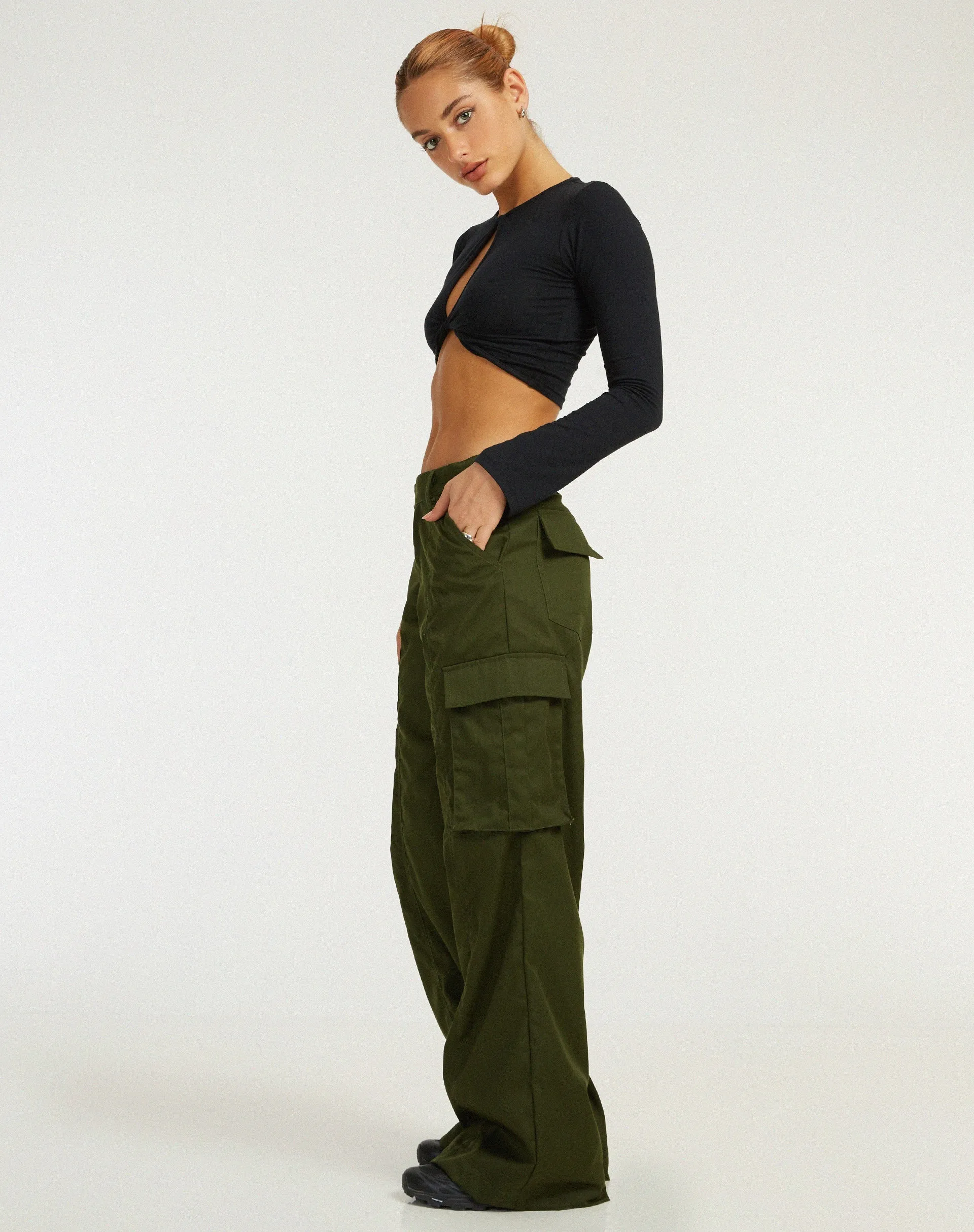 Calix Cargo Trouser in Forest Green