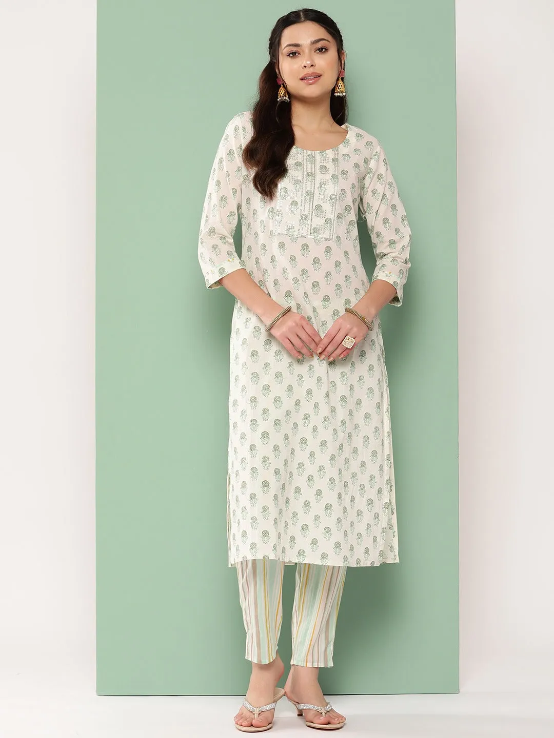 Chikankari Cotton Kurta Set