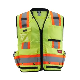 Class 2 Surveyor's High Visibility Yellow Safety Vest - 4XL/5XL