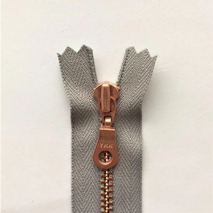 Copper zipper, 50 cm