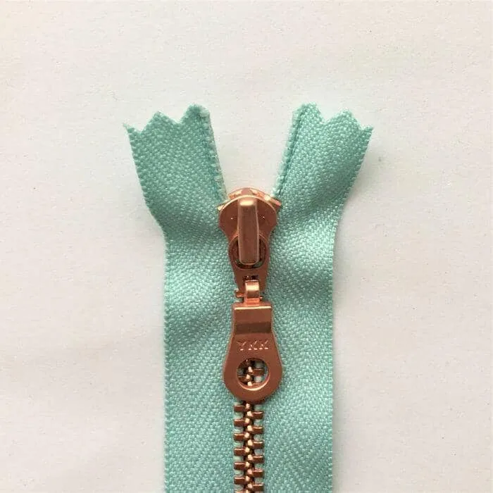 Copper zipper, 50 cm