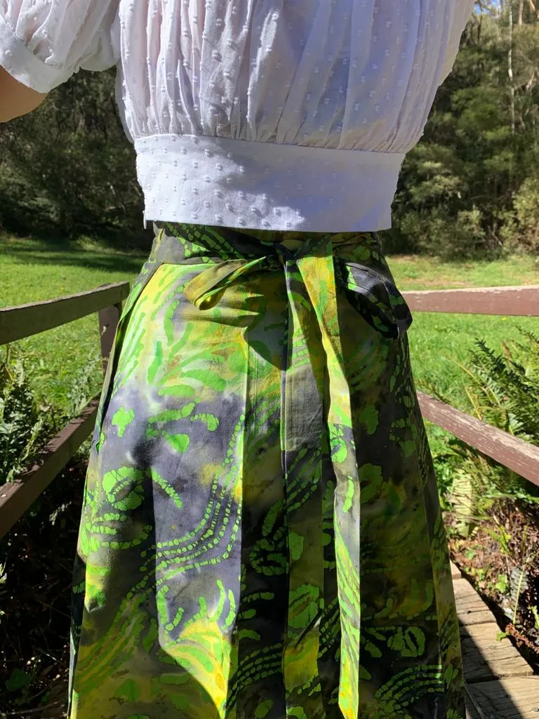 Fair Trade Cotton Long Wraparound Skirt