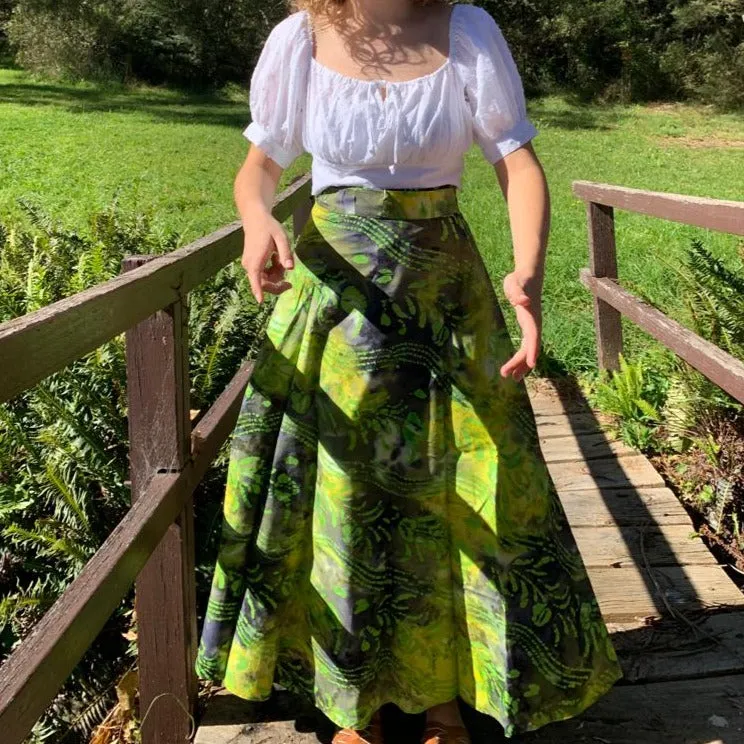 Fair Trade Cotton Long Wraparound Skirt