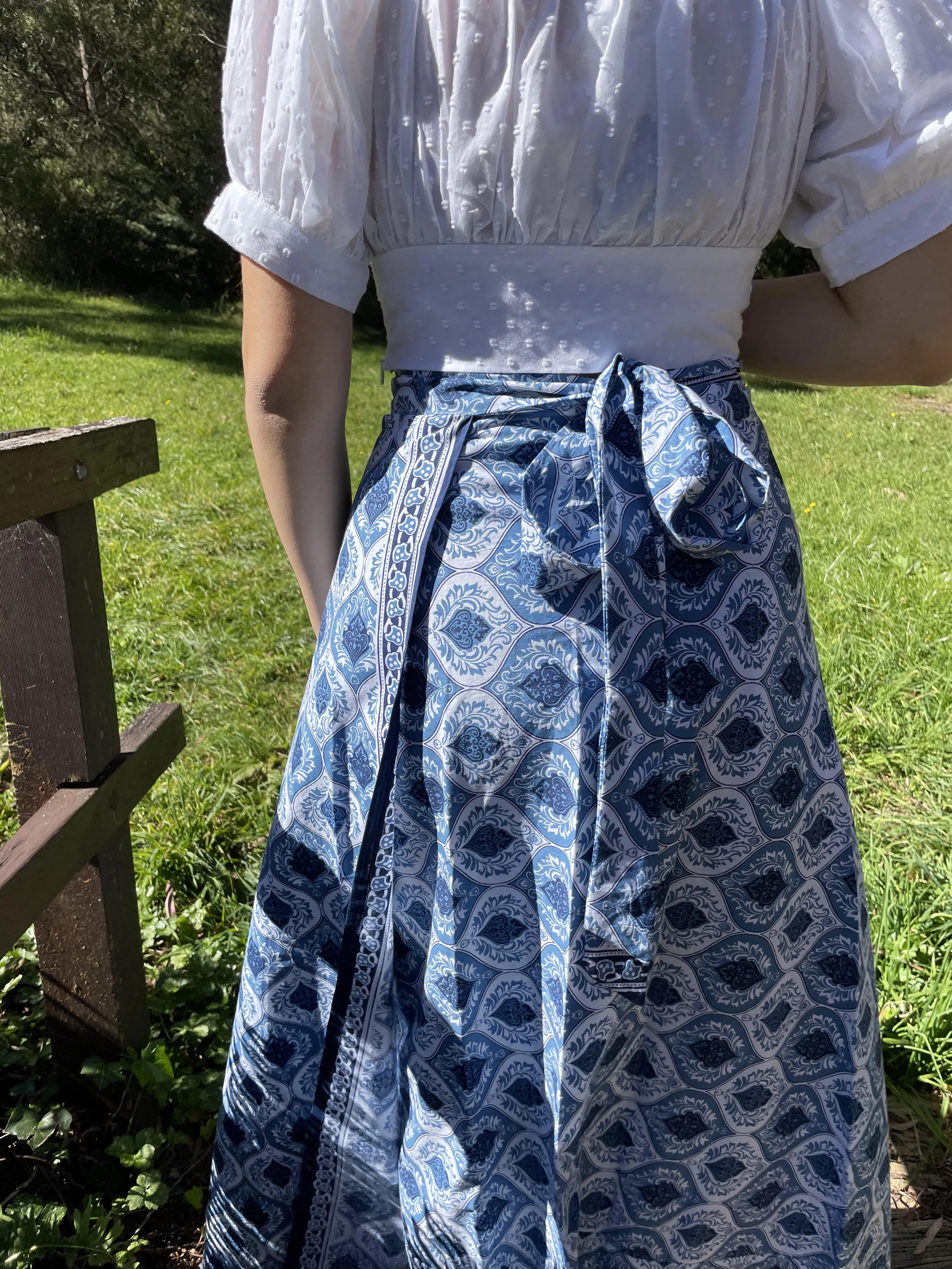 Fair Trade Cotton Long Wraparound Skirt