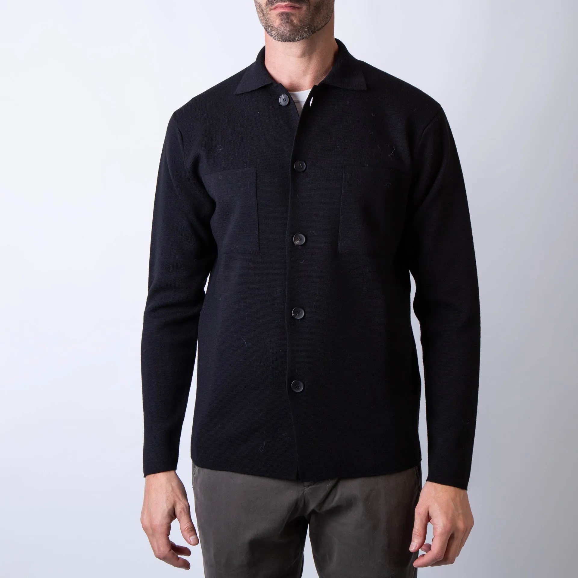 FILIPPO DE LAURENTIIS CARDIGAN FJMLT WM14M 990 BLACK