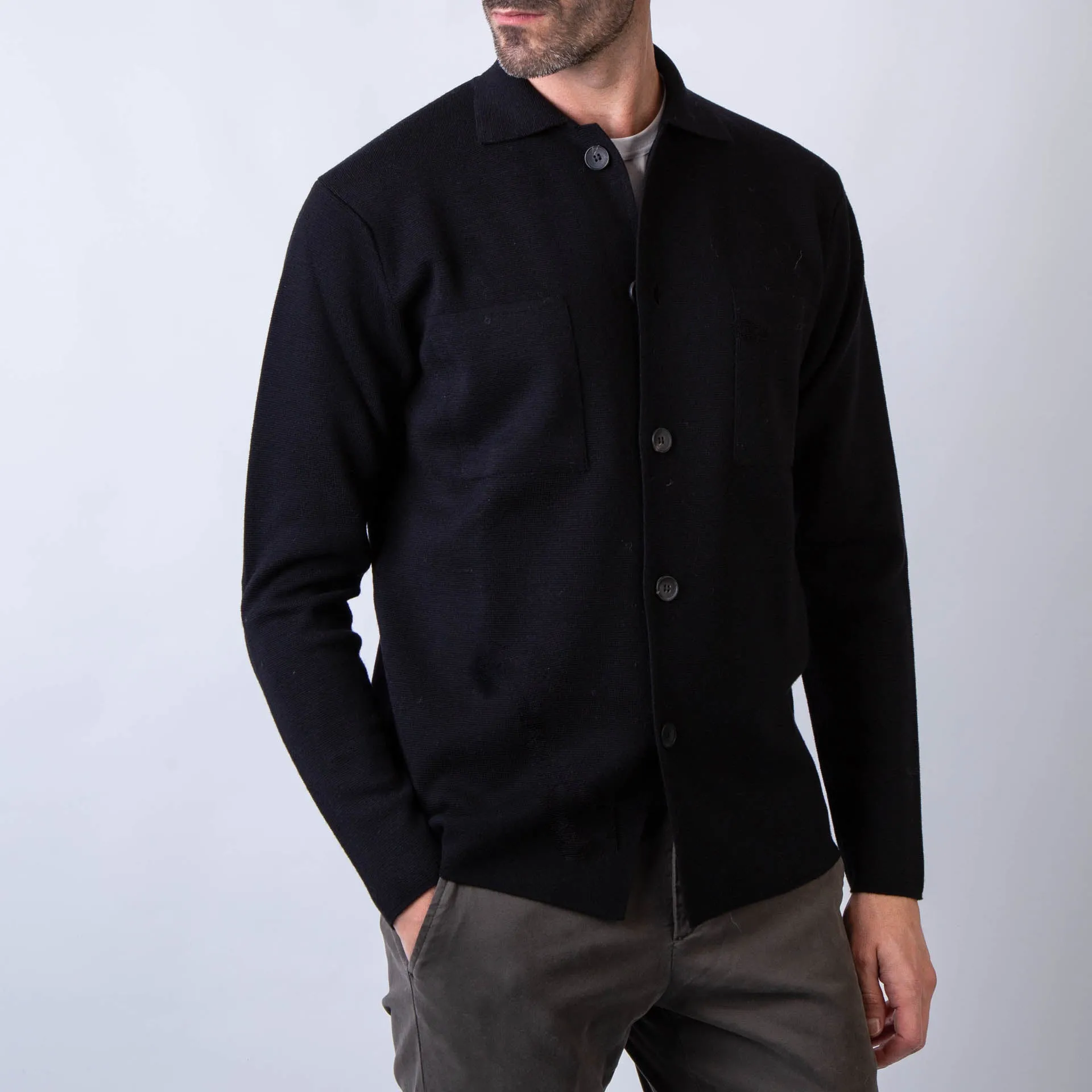 FILIPPO DE LAURENTIIS CARDIGAN FJMLT WM14M 990 BLACK