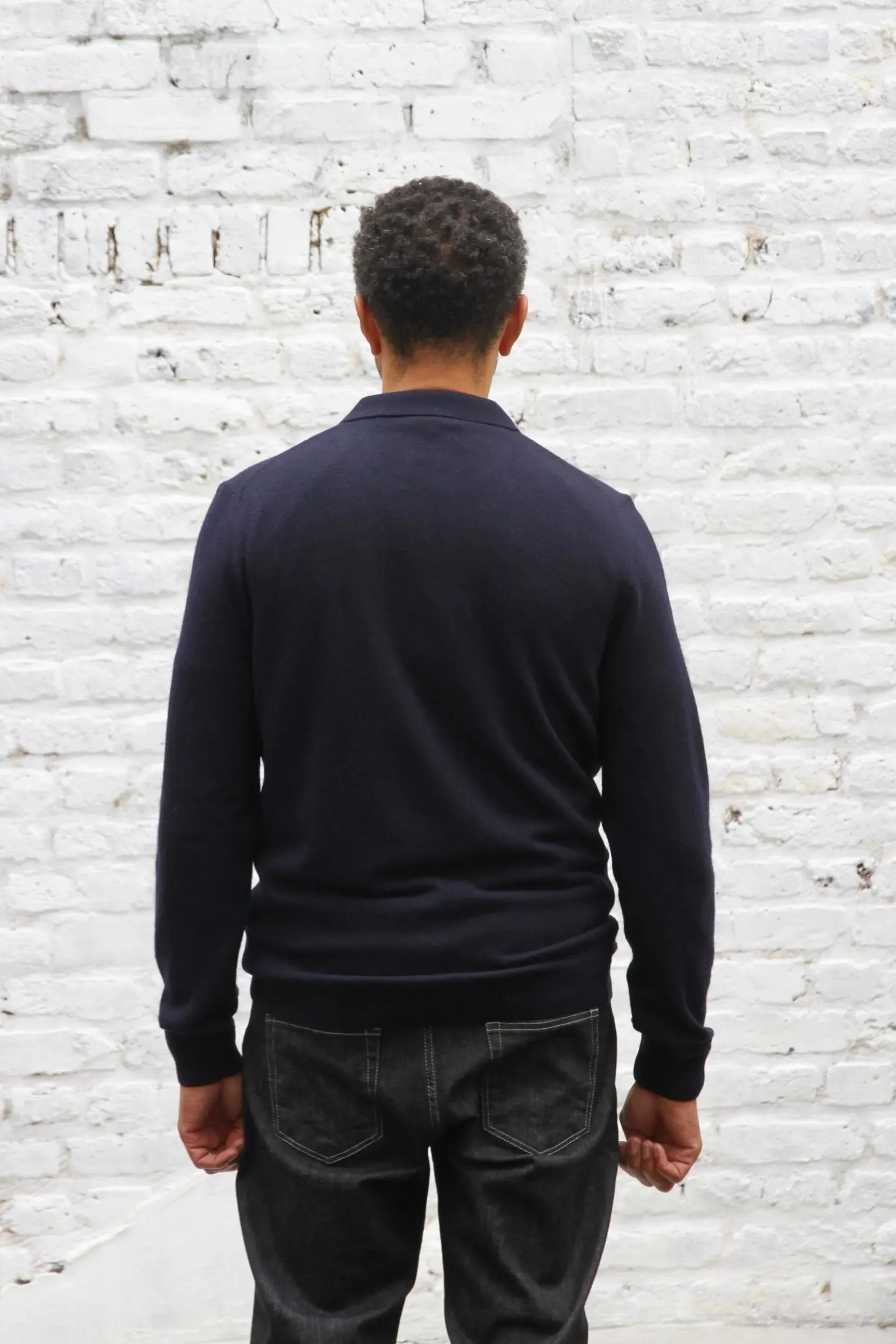 Frith Knitted Button Through Cardigan - Navy