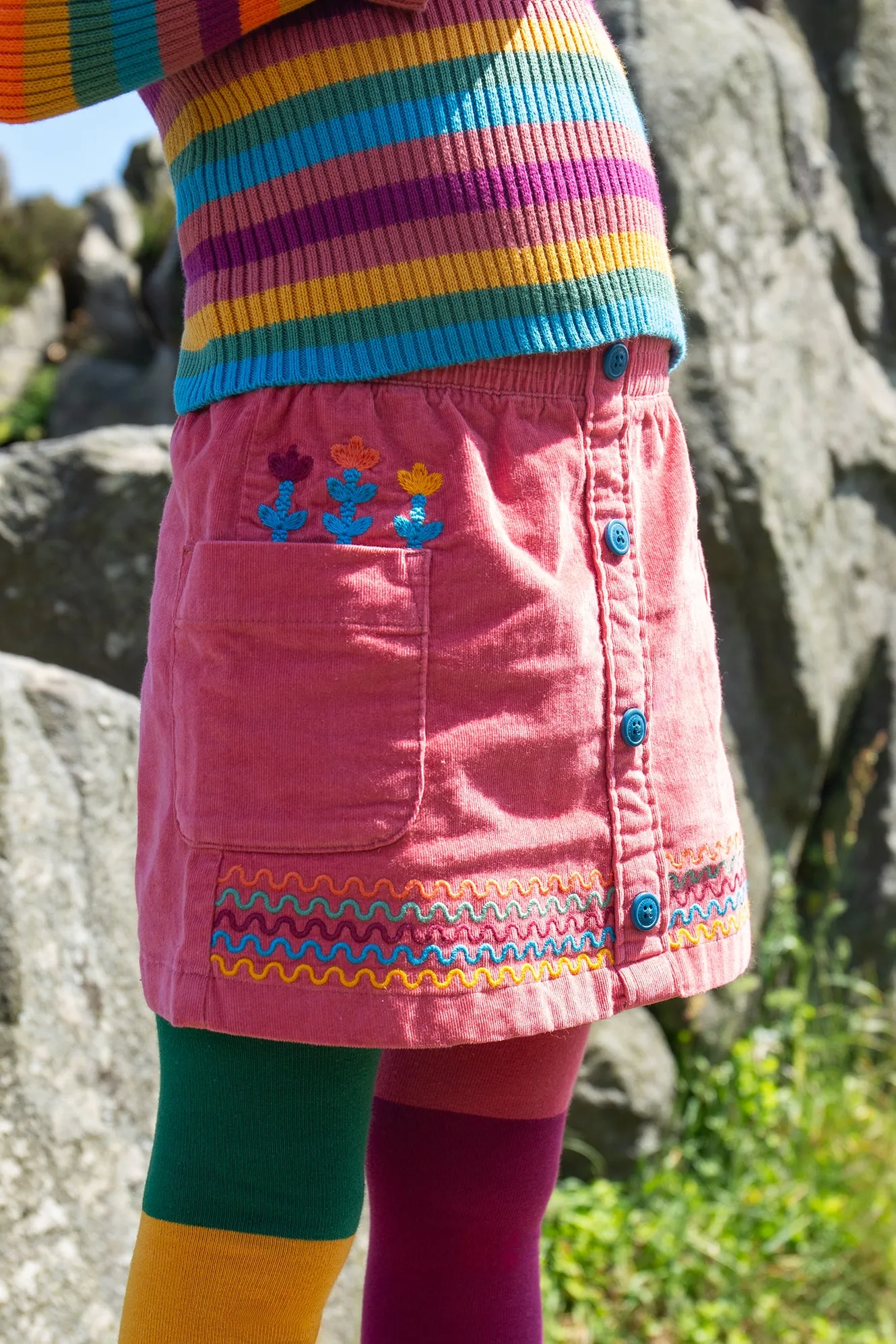 Frugi Claudia Cord Skirt Rosehip