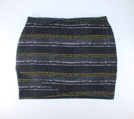 H&M YELLOW & BLACK STRIPED SKIRT LADIES LARGE PRE-LOVED