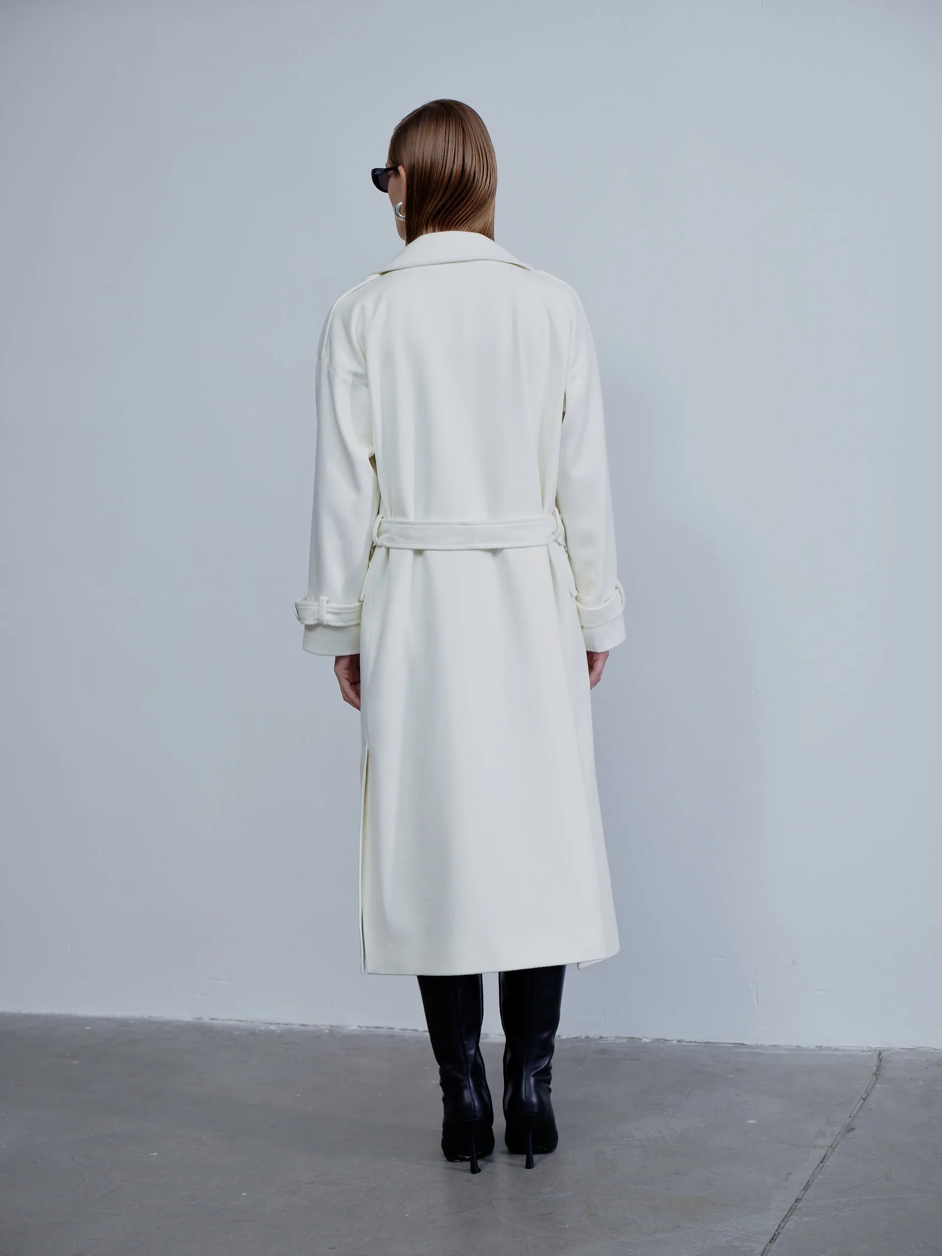 Laura Oversized Coat in Blanche