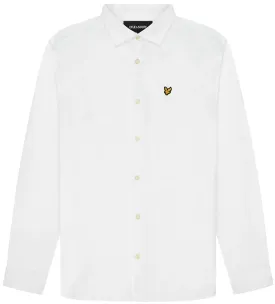 Lyle and Scott Mens Long Sleeve Slim Fit Poplin Shirt White