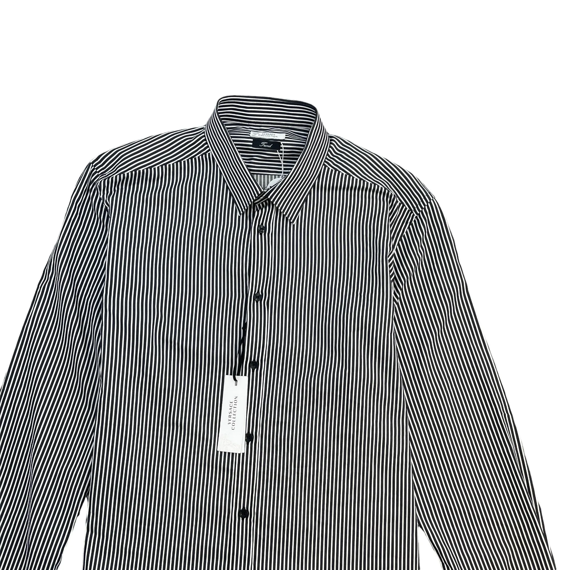 Men's Collection Striped Shirt Black Size XXXL