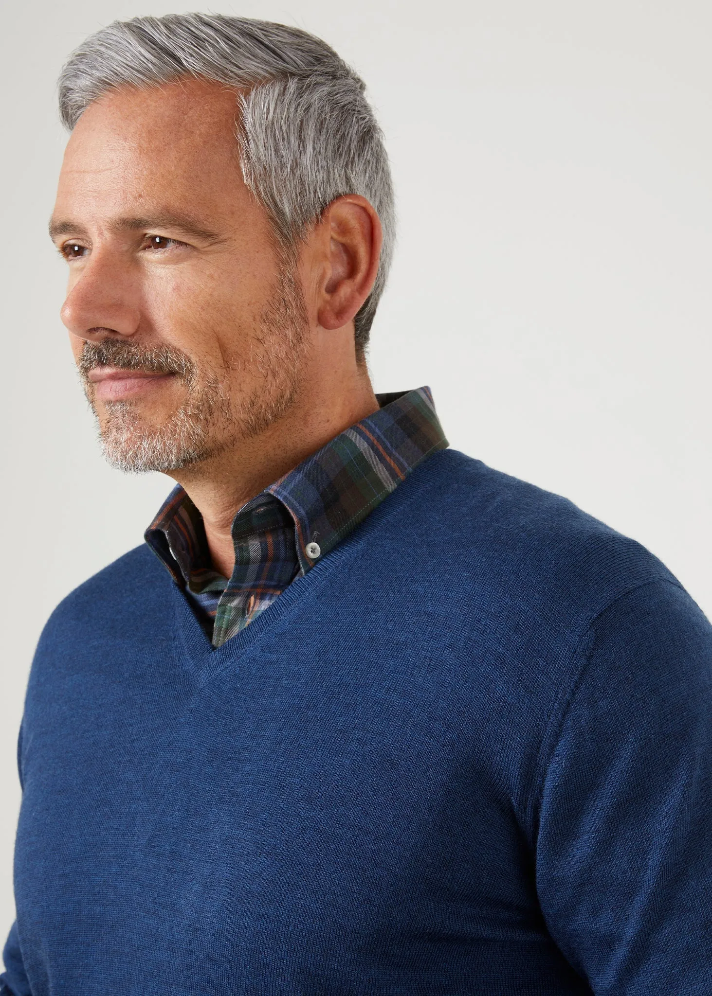 Millbreck Men's Merino Wool Jumper in Indigo - Regular Fit