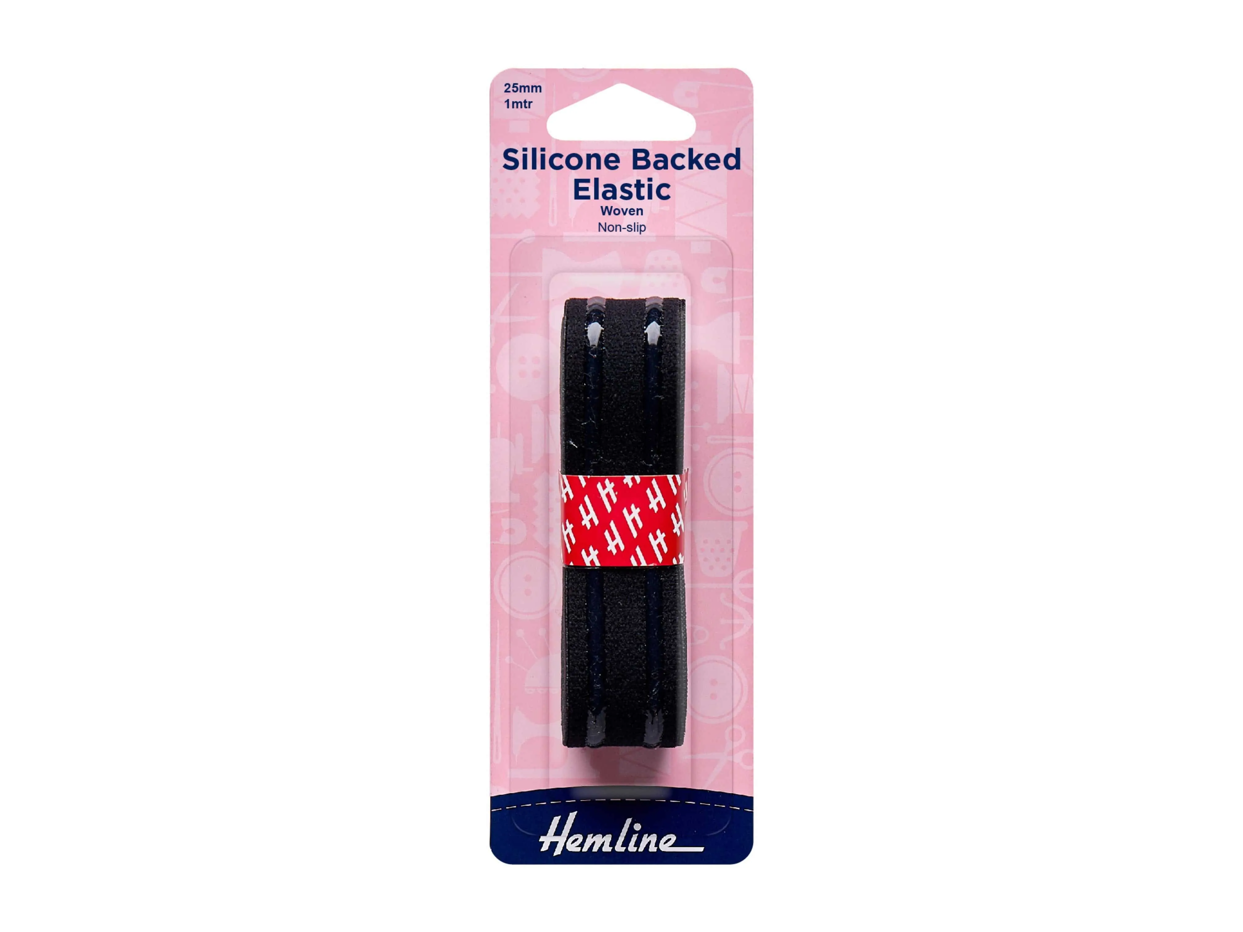 NON-SLIP Silicone Backed Elastic - 1m x 25mm