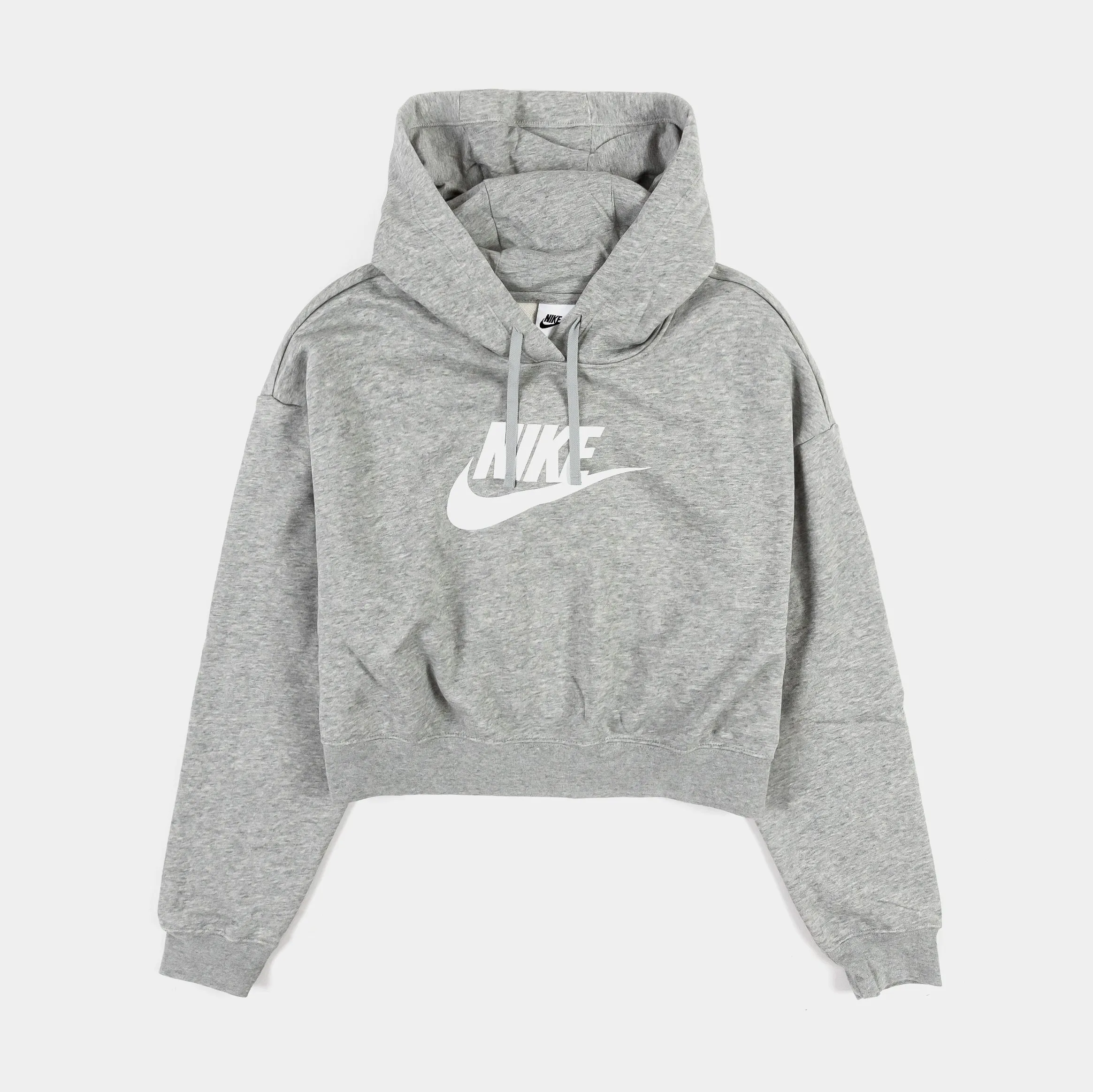 NSW Club Fleece Crop Womens Hoodie (Grey/White)