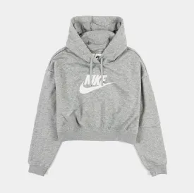 NSW Club Fleece Crop Womens Hoodie (Grey/White)