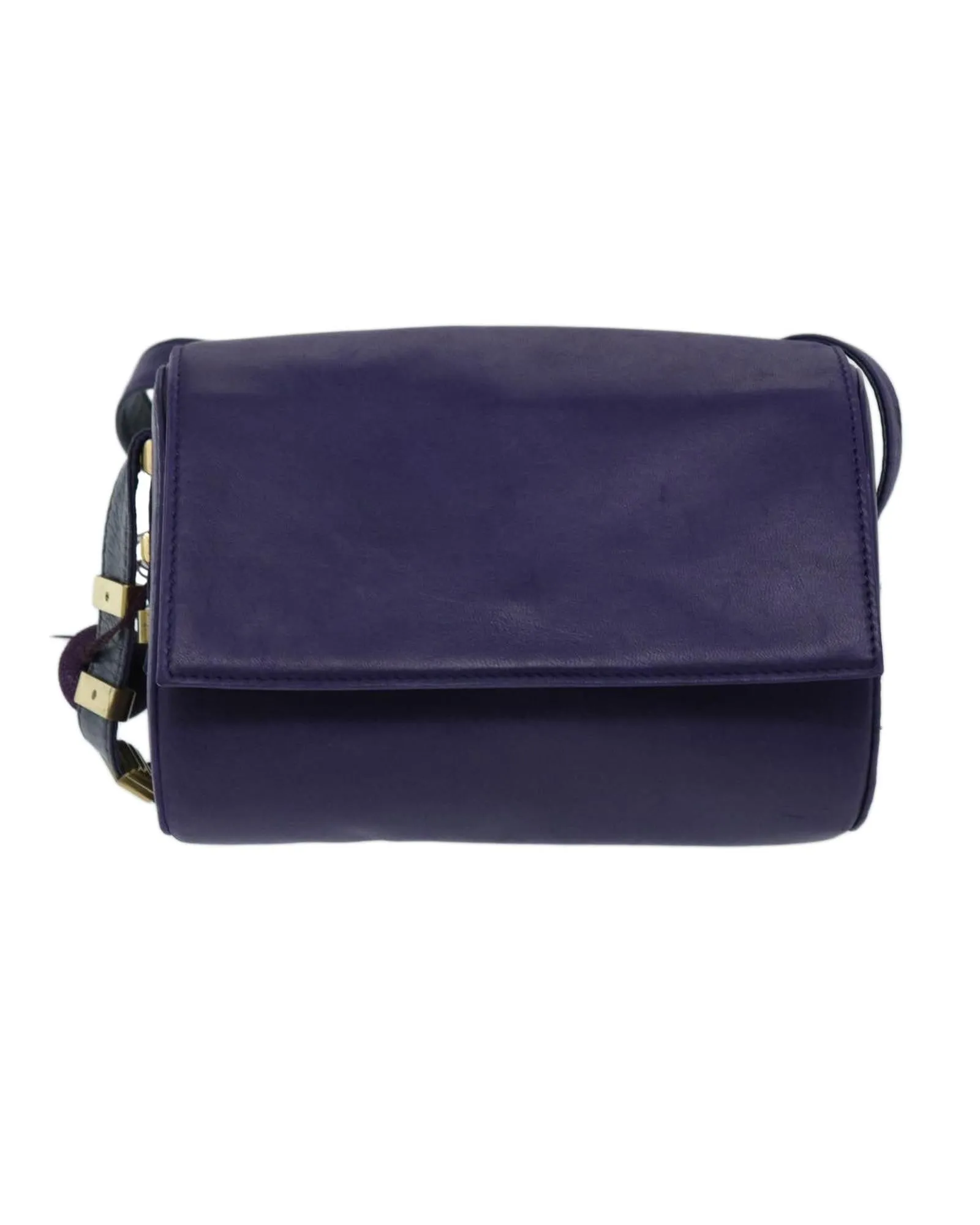 Purple Leather Shoulder Bag by Gianni Versace - Authentic (BS12840)