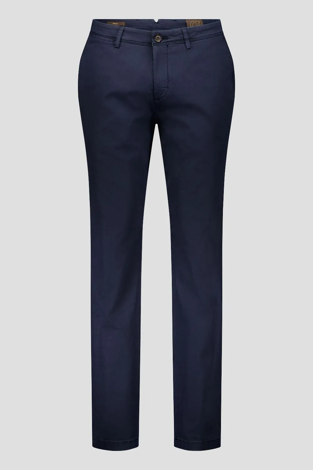 Slim Cotton Tencel Trousers - Navy