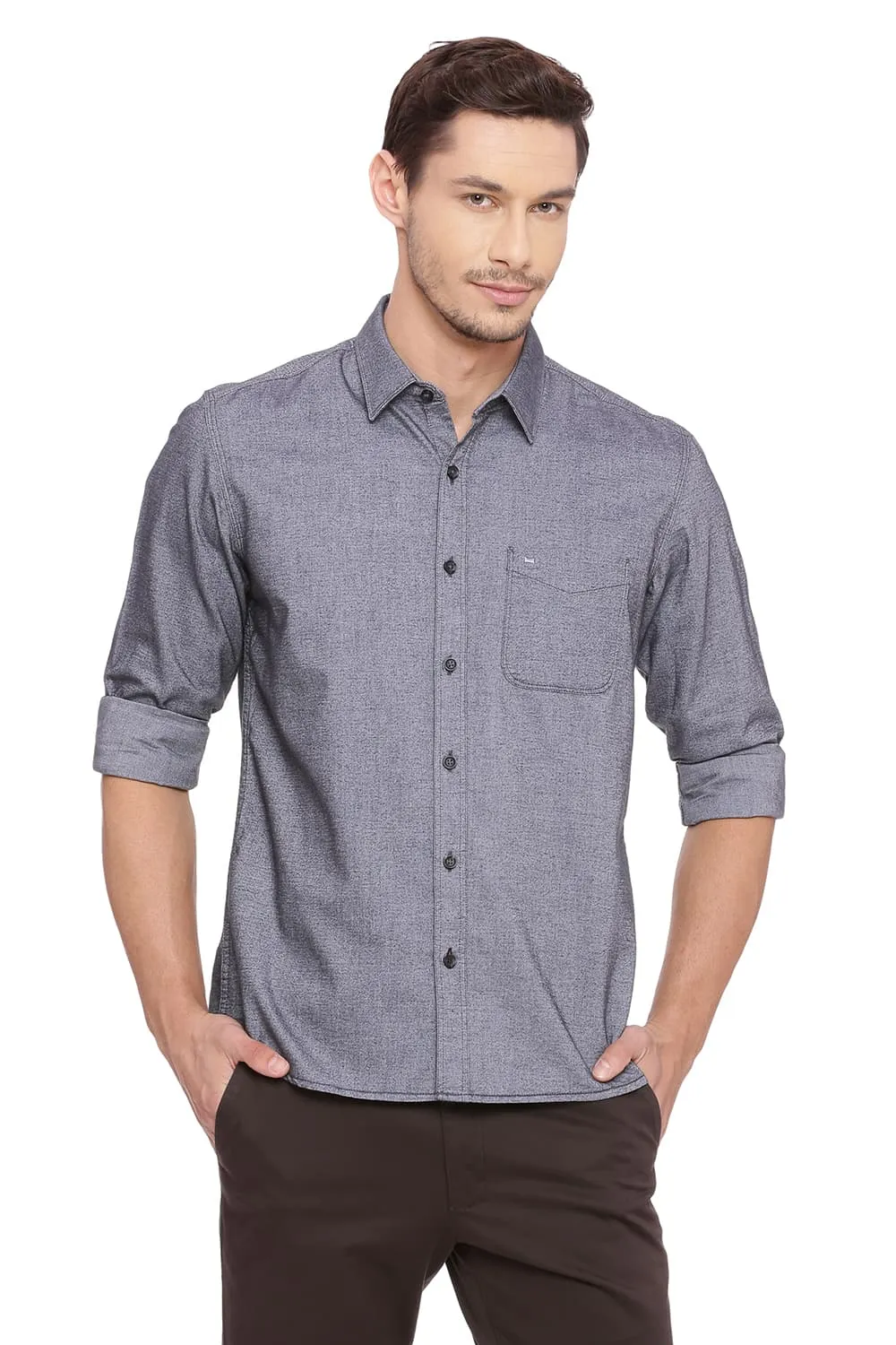 Slim Fit Brushed Oxford Shirt