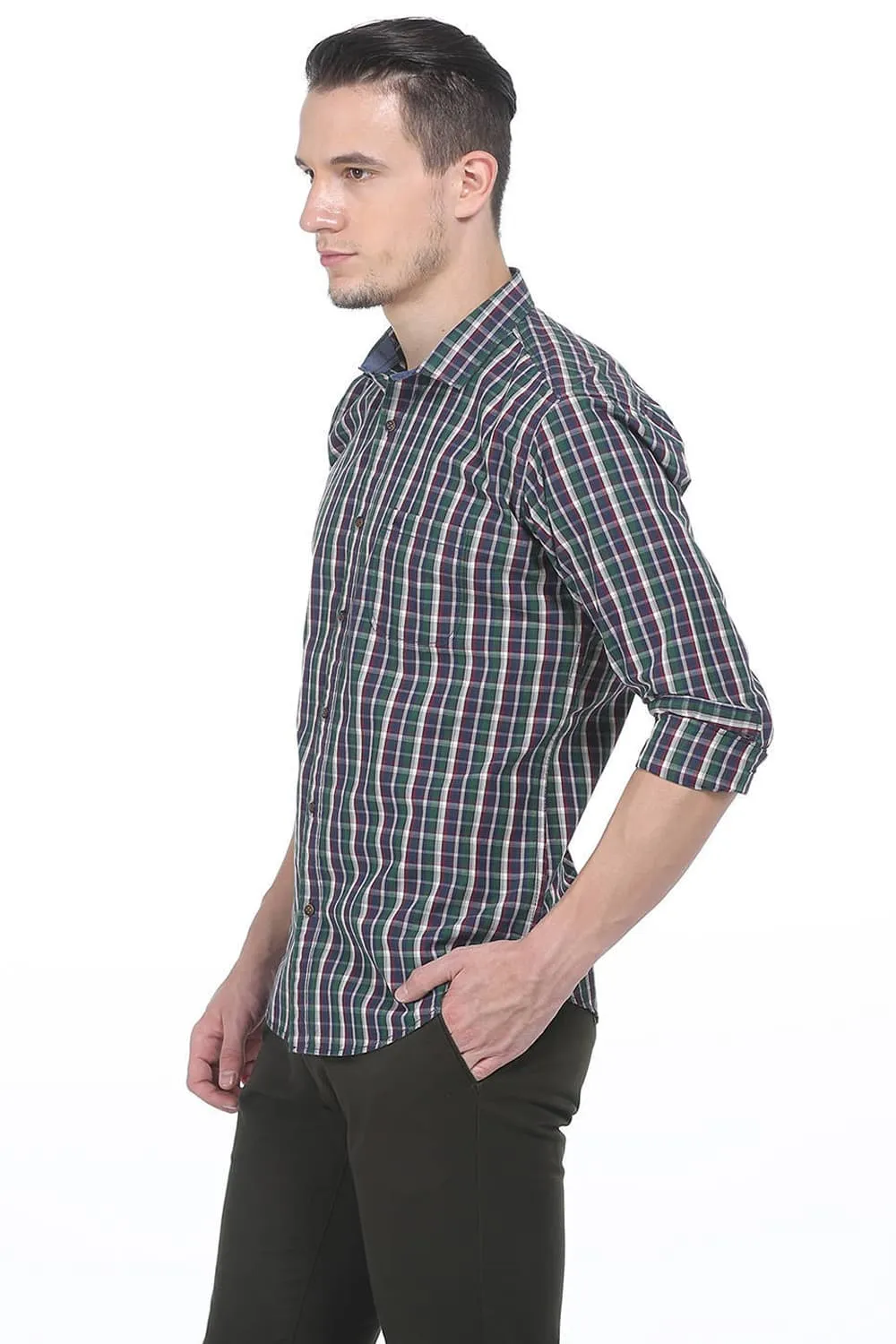 Slim Fit Checks Shirt