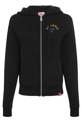 ST. LOUIS BLUES LADIES ALLY FULL- ZIP HOODIE - BLACK