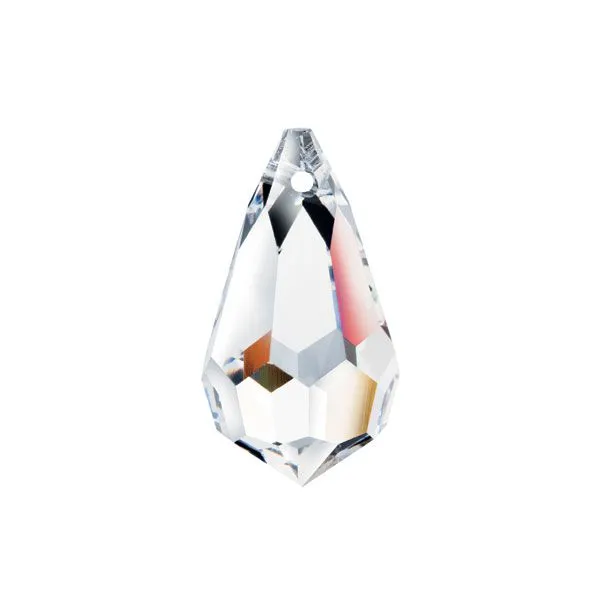 Swarovski Strass Crystal 20mm Clear Faceted Prism Tear Drop