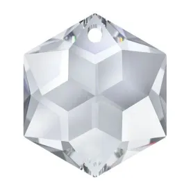 Swarovski Strass Crystal 26mm Clear Hexagon Star prism bead with One Hole