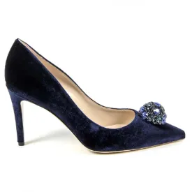 V 1969 Italia Womens Pump 3104104 VELLUTO BLU ROYAL