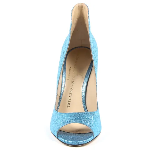 V 1969 Italia Womens Pump Open Toe Light Blue STELLA