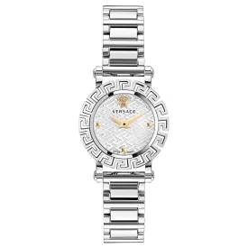 Versace Greca Glam Ladies Silver Watch VE2Q00322