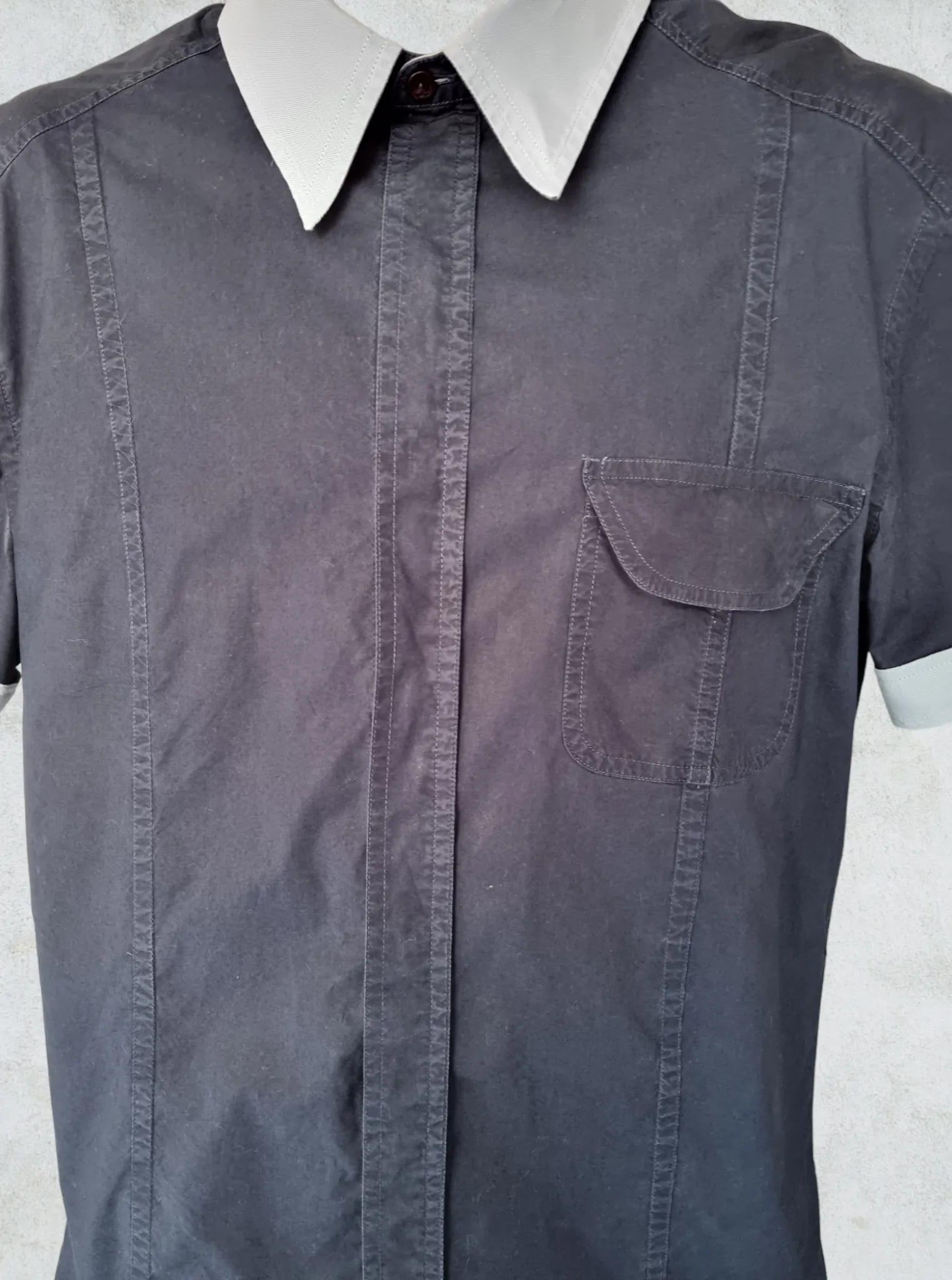 Versace Jeans Couture Men's Blue Cotton Short Sleeved Shirt Collar 17”