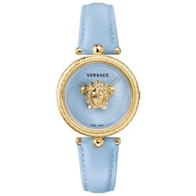 Versace Ladies Watch Palazzo Empire 34mm Light Blue Gold VECQ00918