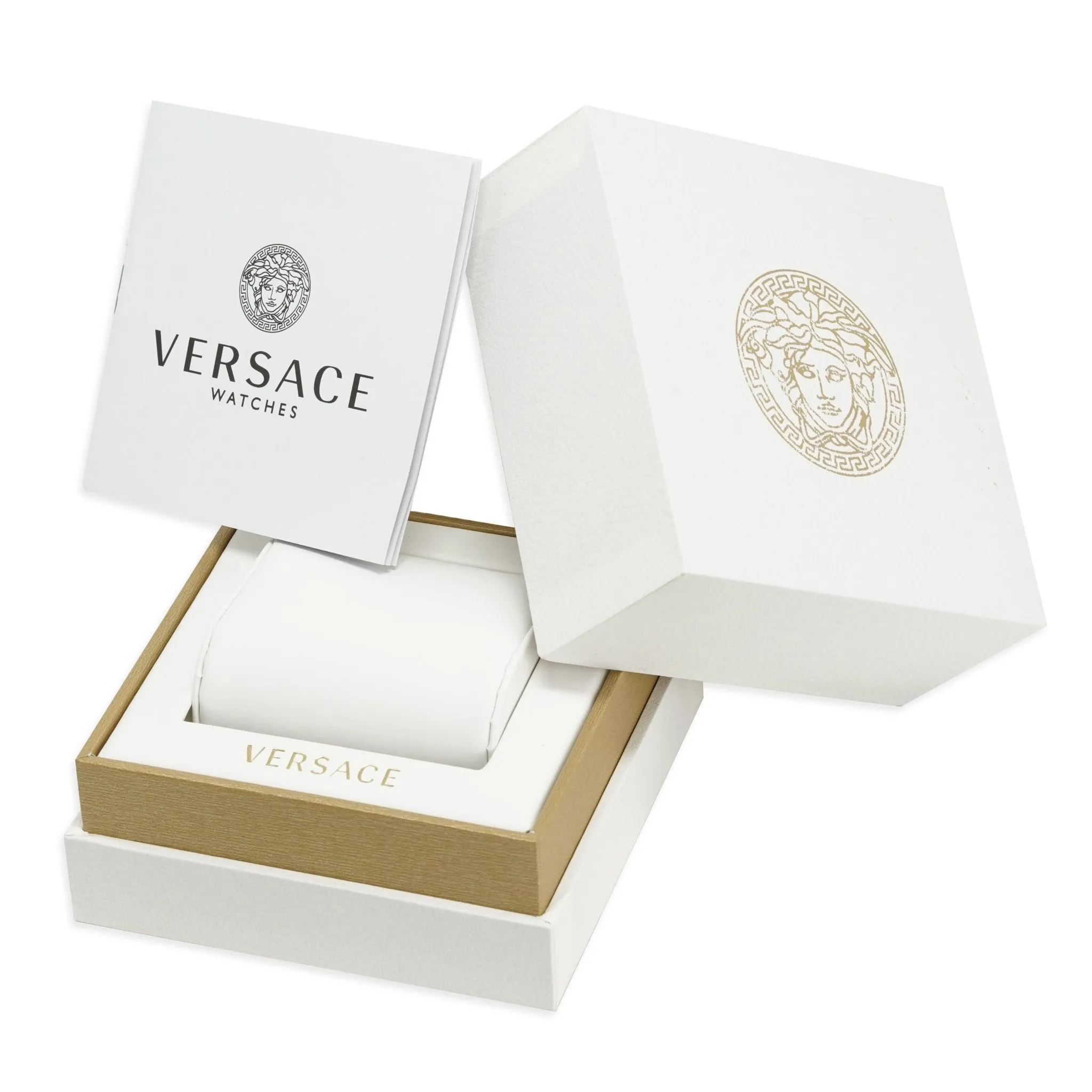 Versace Hellenyium GMT Mens Watch - Blue Two-Tone Bracelet, Model V11060017