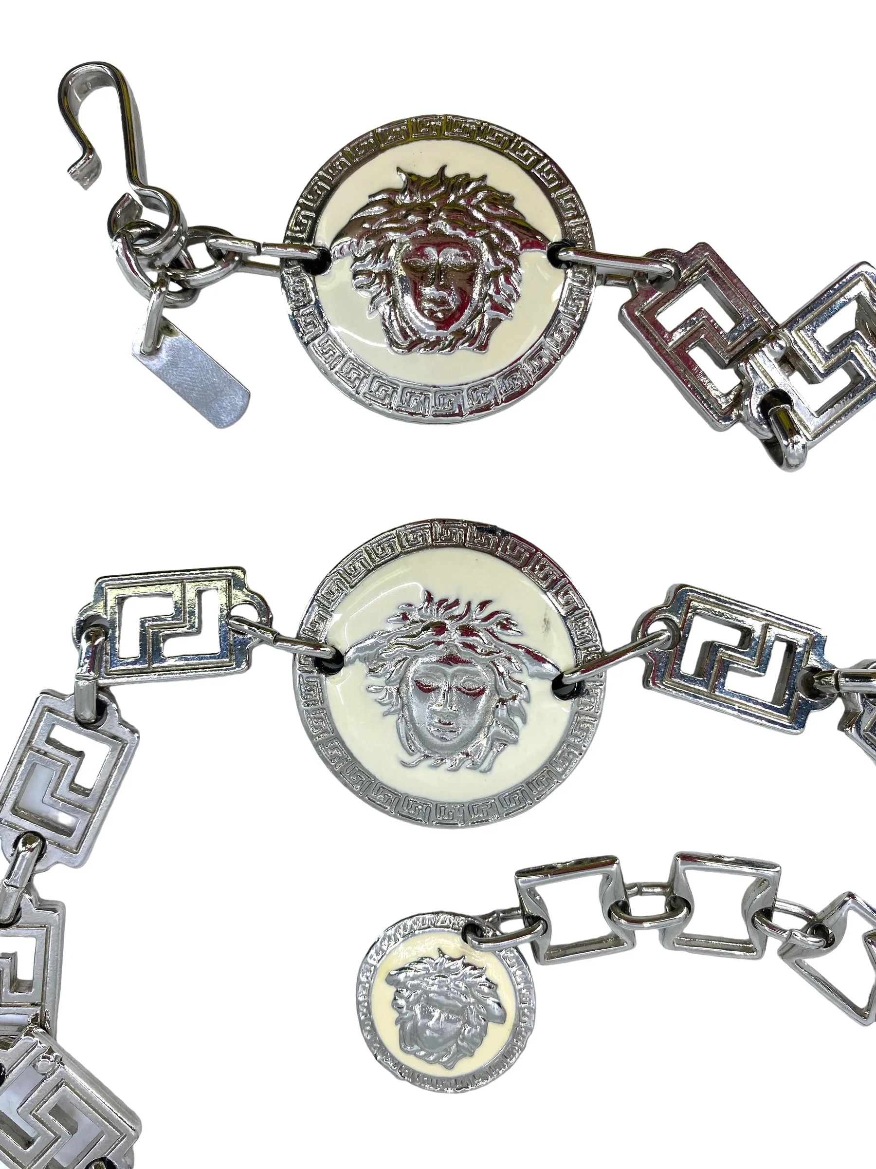 Versace Silver Link Belt